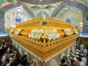 تزيين الضريح العلوي بالورود بمناسبة المولد النبوي تزيين الضريح العلوي بالورود بمناسبة المولد النبوي