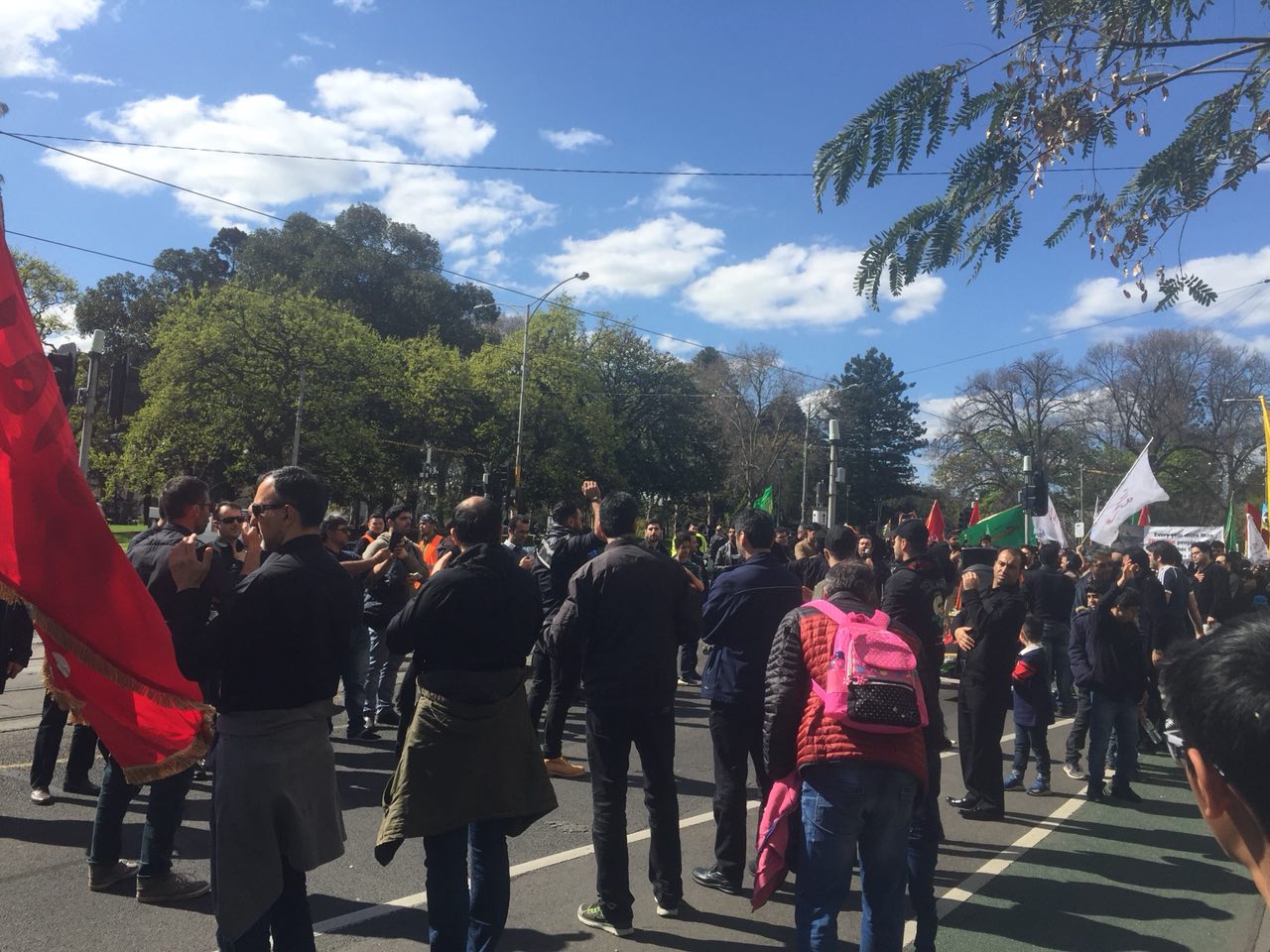 Mourning procession in Melbourne, Australia